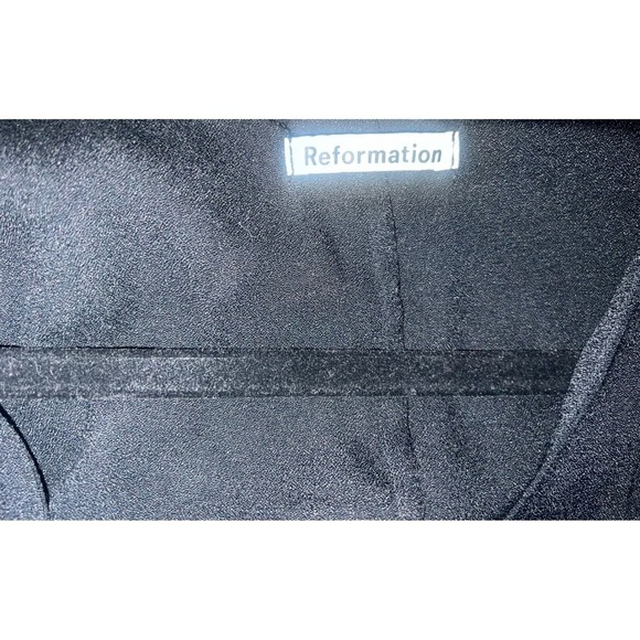 Reformation Black Nell Long Sleeve Henley v neck boho minimalist xs - Picture 6 of 8